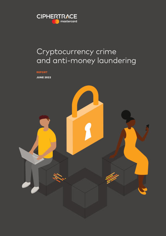 Cover of the CipherTrace crime and anti-money laundering report, June 2022
