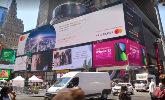 priceless times square NYC billboard